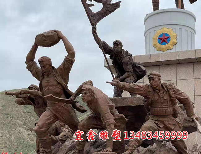上甘嶺戰役《清晨的西路號角》雕塑