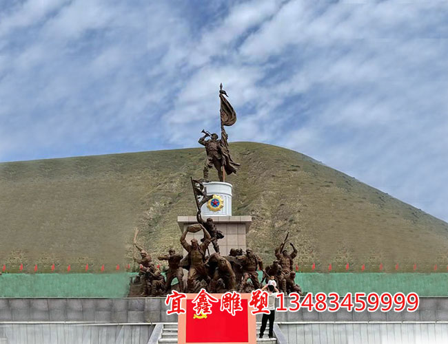 上甘嶺戰役《清晨的西路號角》雕塑
